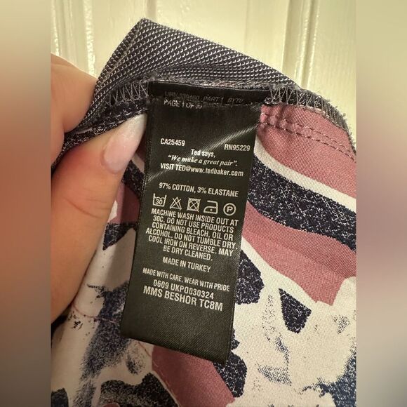 Ted baker men’s shorts size 38R - grey and white textured knit - Picture 7 of 10